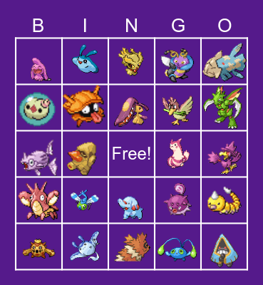 BR11's 2022 Shiny Hunting Bingo Card