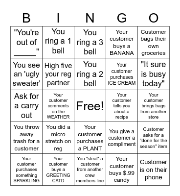 TJ'S REGISTER BINGO Card