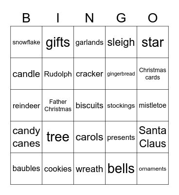XMAS Bingo Card