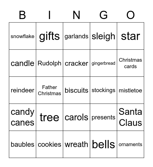 XMAS Bingo Card