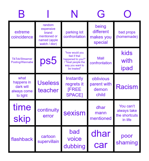 Dhar Mann Bingo v3 Bingo Card