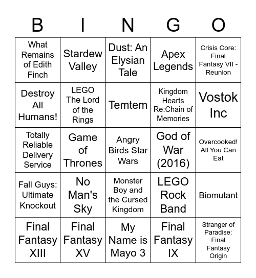 Age_kon's 2022 BINGO Card