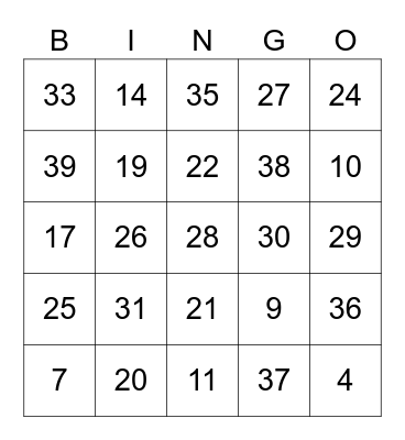 Kerstbingo 2022 Bingo Card