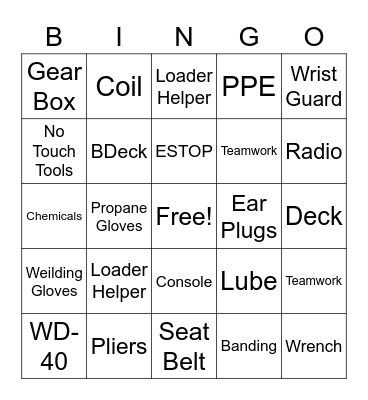 Verco Deck Bingo Card