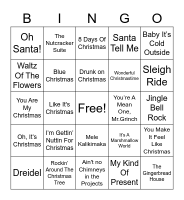 Holiday Bingo Card