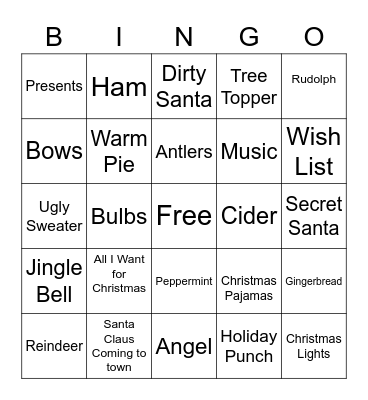 Christmas Bingo Card