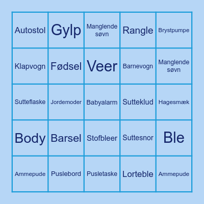 BABY BINGO Card
