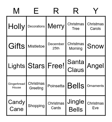 Christmas Bingo Card