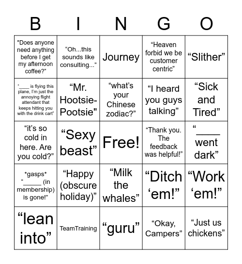 MTDC Holiday Bingo Card