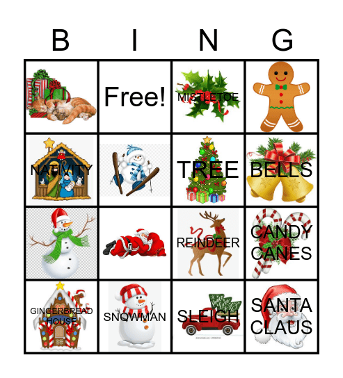 Christmas Bingo Card