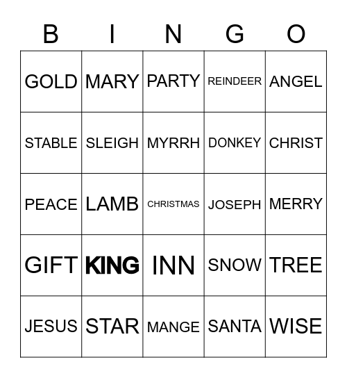 Christmas Party Bingo 