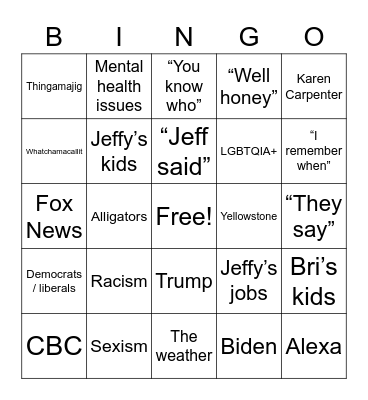 Christmas Bingo Card