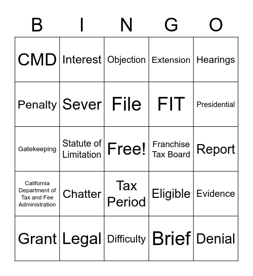 Bingo Card