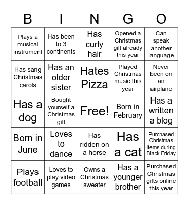 Get to Know Your Staff BINGO Card