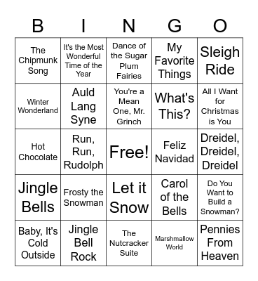 Winter! Bingo Card