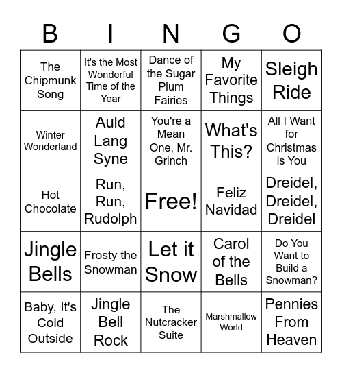 Winter! Bingo Card