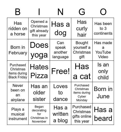 Get to Know Your Staff BINGO Card