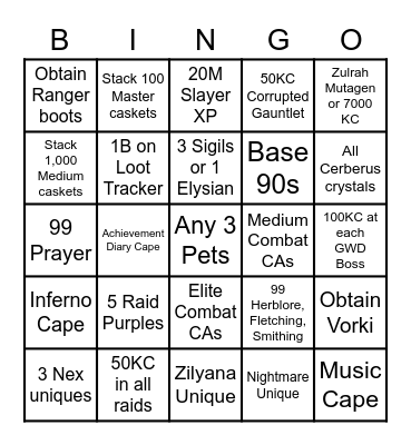 2023 OSRS Bingo Card