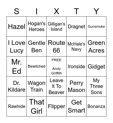 TV SHOWS Bingo Card