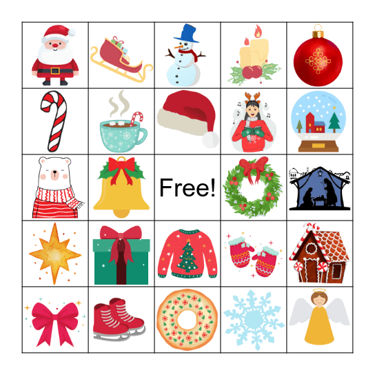 Clubhouse Christmas Bingo Card