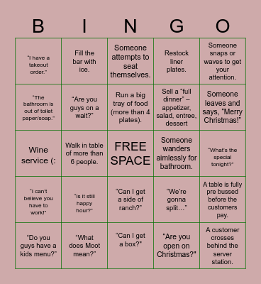 MOOT HOUSE BINGO Card