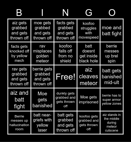 Brel Gate 6 Bingo Card