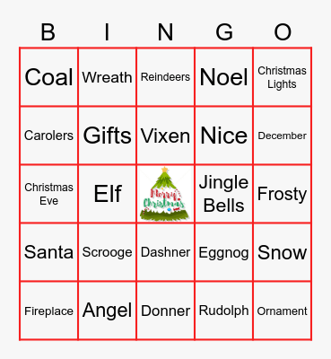 Holiday Ho-Ho-Hoedown Bingo Card