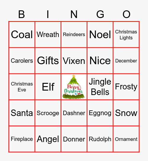 Holiday Ho-Ho-Hoedown Bingo Card