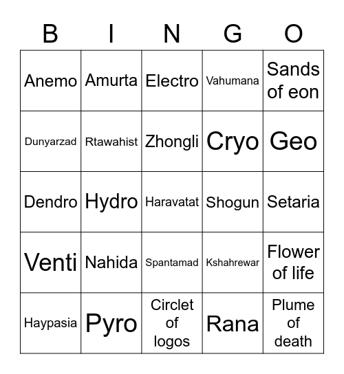 demiKNAVE’s Board Bingo Card