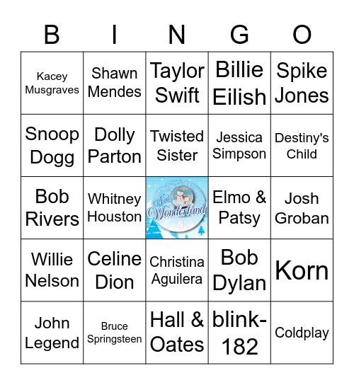 Winter Wonderland Bingo Card