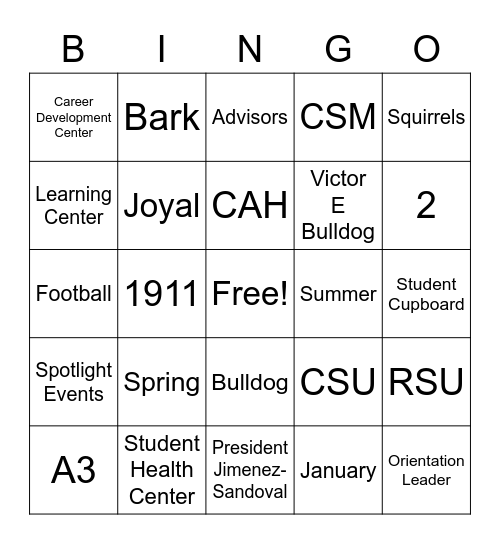 Fresno State Bingo! Bingo Card