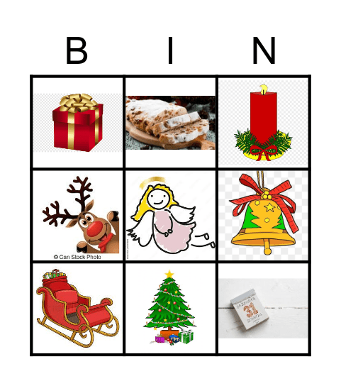 Weihnachten Bingo Card