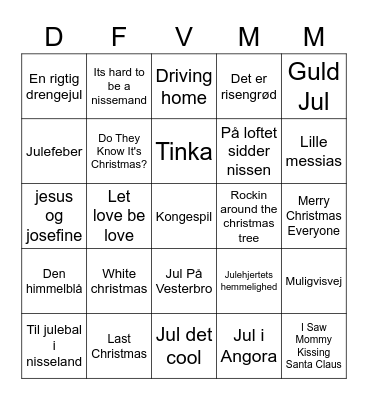 Julebingo 2022 - Langagervej 9b Bingo Card