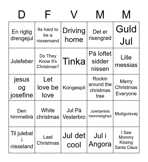 Julebingo 2022 - Langagervej 9b Bingo Card