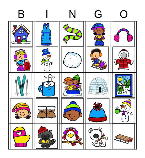 BINGO d'hiver Bingo Card