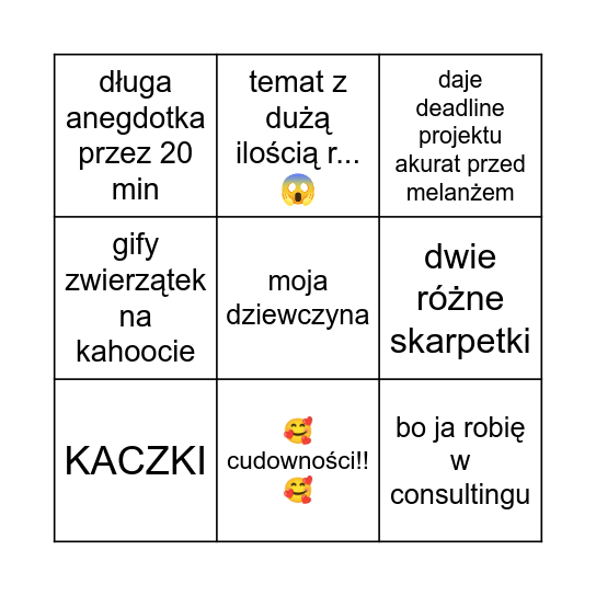 człowiek zagadka (Rafał?Staszek?) vel staszewski Bingo Card