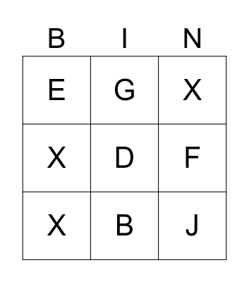 BINGO MUSICAL Bingo Card