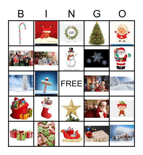 Noël Bingo Card