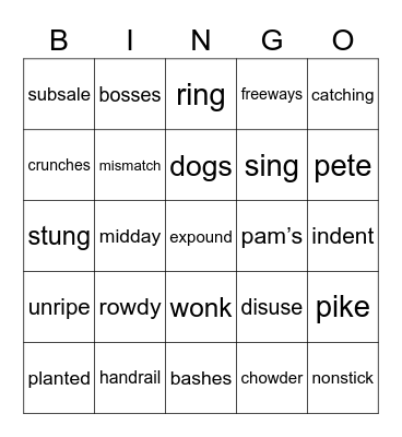 Hailey and Mason Bingo Card