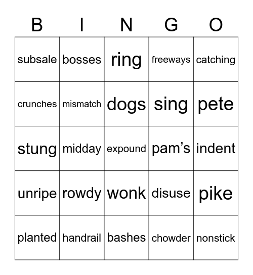 Hailey and Mason Bingo Card