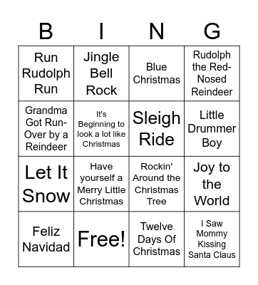 Christmas Bingo Card