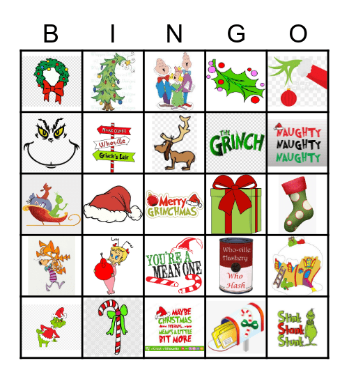 GRINCH BINGO Card