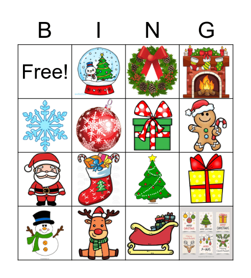 CHRISTMAS BINGO Card