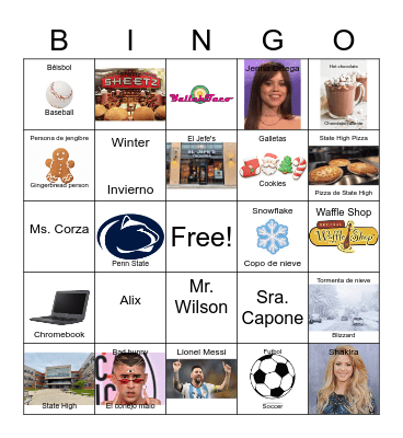 World Cafe Bingo Card