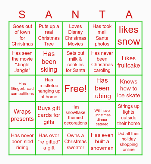 #CAP Christmas Bingo 2020! Bingo Card