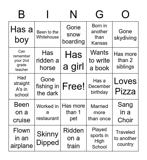 MCHD Christmas Bingo Card