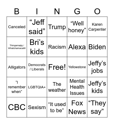 Christmas Bingo Card