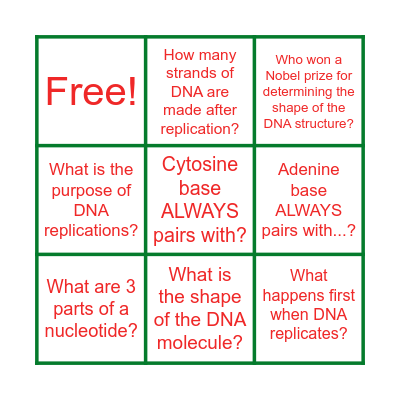 DNA BINGO Card