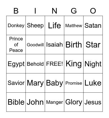 Sermon Bingo (Do only during the sermon) Bingo Card