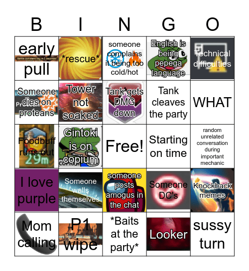 Guy DSR Bingo Card